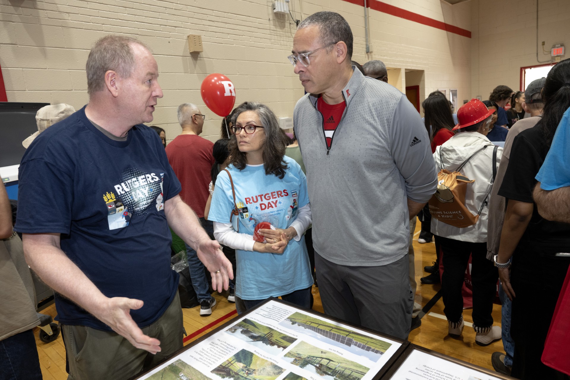 Dr. A.J. Both speaks about agrivoltaics with Rutgers University President Jonathan Holloway and Aisling Colón.